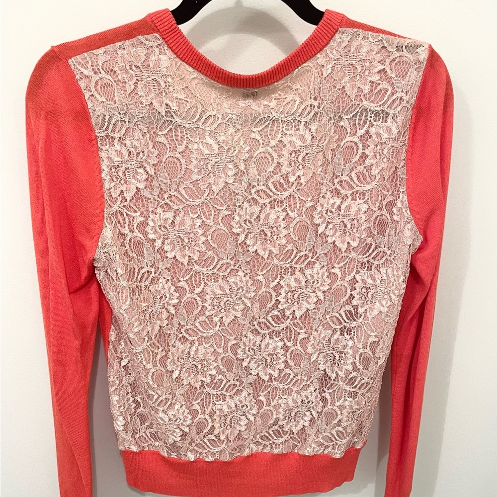 Ann Taylor orange/tan cardigan